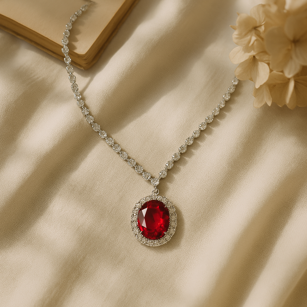 Veshoo Premium Stone-Studded Choker Necklace & Earring Set for Women & Girls For Party