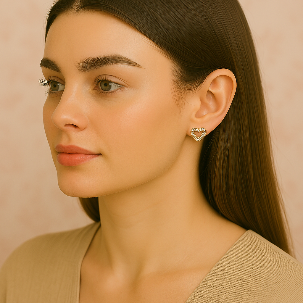 Veshoo Stylish Western Stud Earrings Combo Set of 7 for Women & Girls – AD, Pearl, Star & Heart Designs