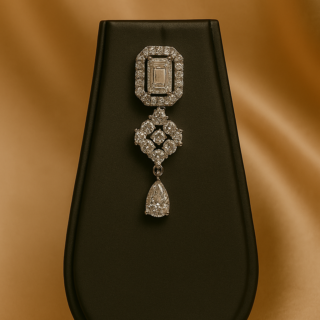 Veshoo AD Jewelry Silver Toned Aqua Green Pink American Diamond Choker Necklace Set for Women & Girls | CZ Stone Bridal Jewellery with Earrings