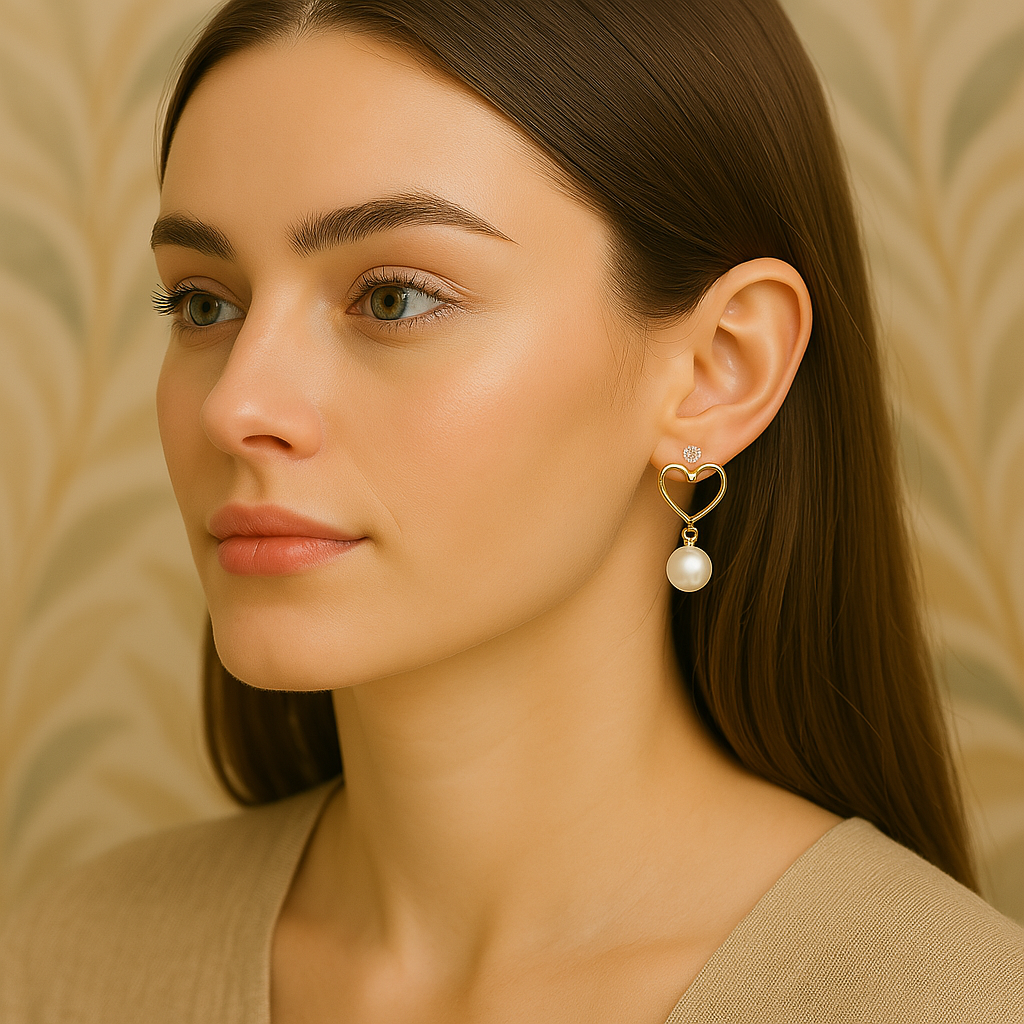 Veshoo Stylish Western Stud Earrings Combo Set of 7 for Women & Girls – AD, Pearl, Star & Heart Designs